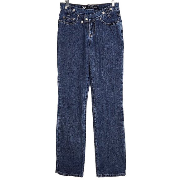 Rockies Bareback Low Rise Crossover Waist Straight Jeans 3 Regular Western - Picture 1 of 13